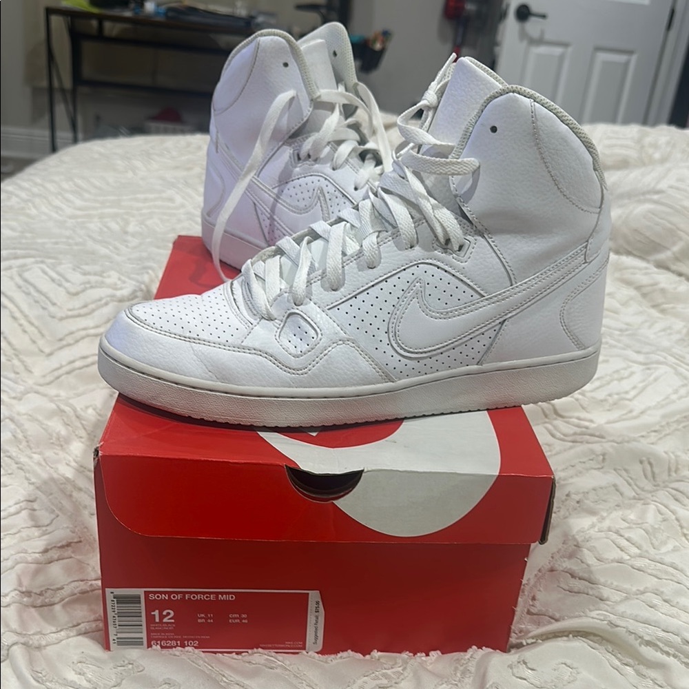 Nike Son of Force Mid White Sneakers